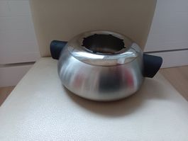 Fondue Caquelon aus Edelstahl, Winterzeit ist Fonduezeit!