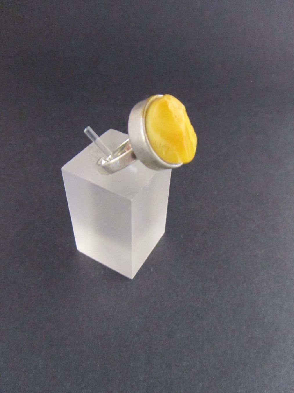 Bagues: Silberring mit Bernstein Butterscotch – D'occasion à Basel par spinne02