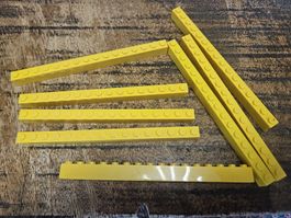 lego 2465 lot de 8 pièces Yellow Brick 1 x 16