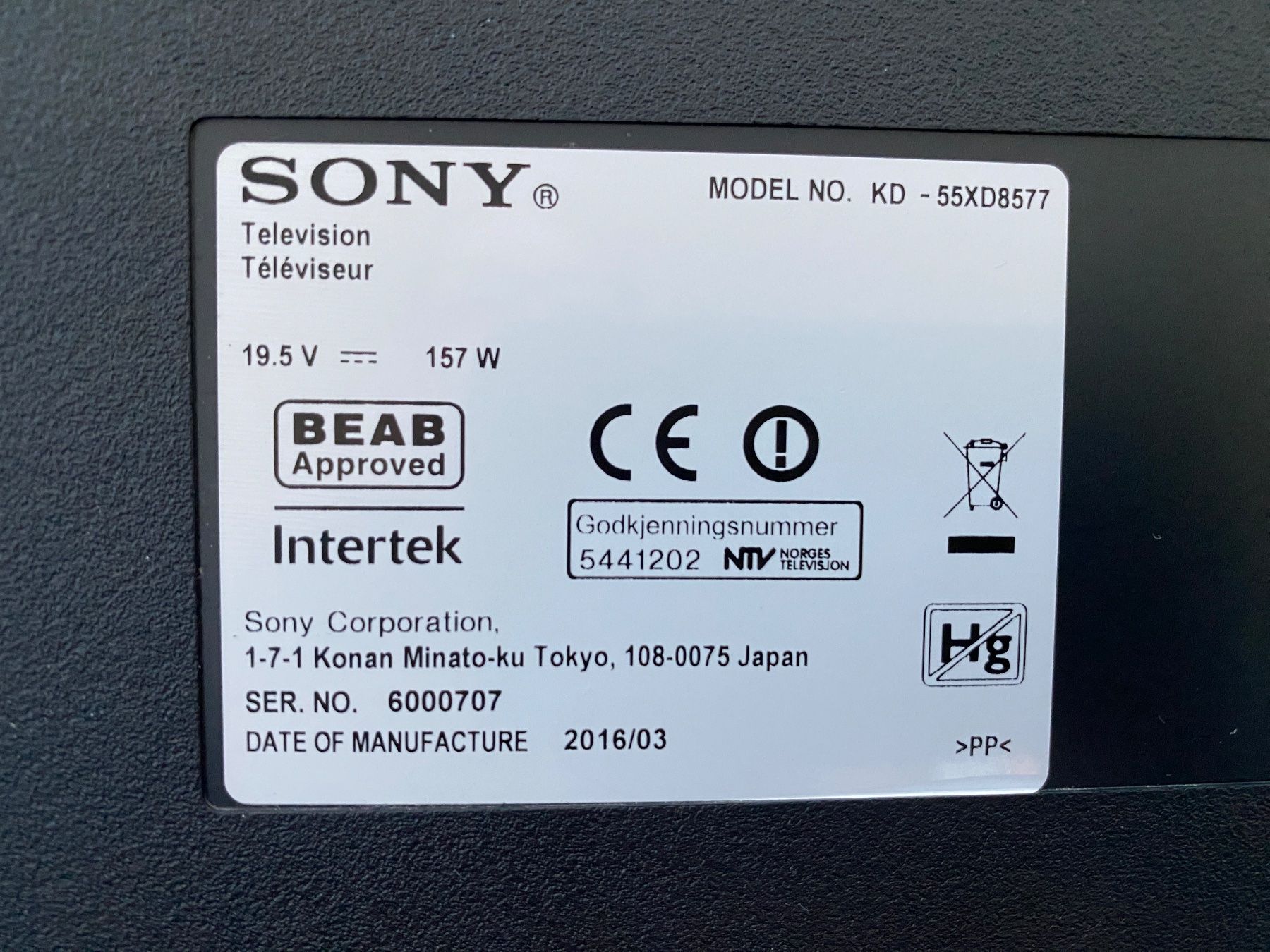 Sony Fernseher: Sony KD55XD8577 – Gebraucht aus Neudorf von Syd3 1