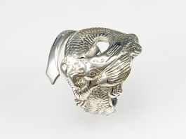 Silberring mit Drachen Motiv