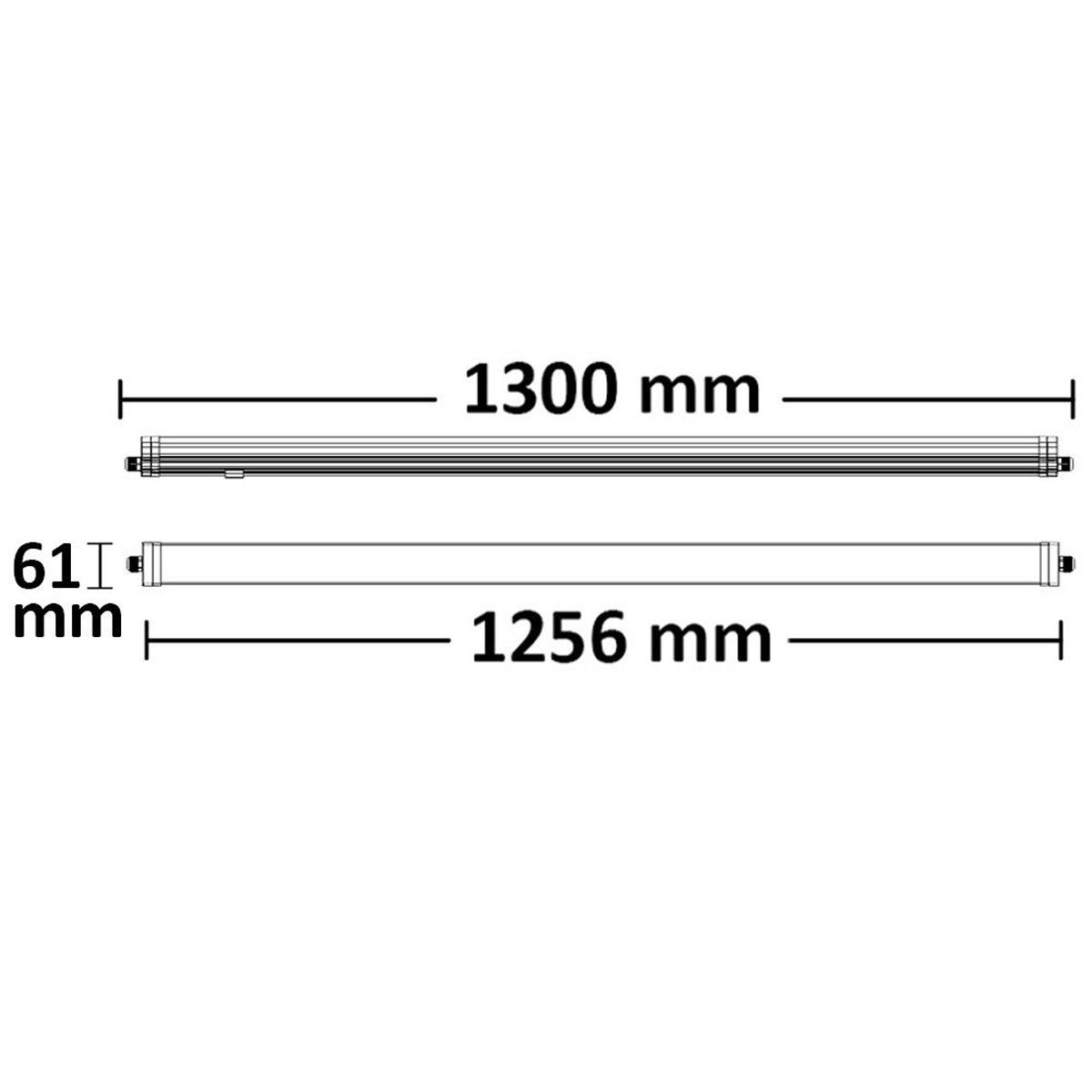 Lampadari & plafoniere: LED Linearleuchte, IP65, 130 cm Länge – Nuovo (secondo la descrizione) da Kreuzlingen venduto da Smart-Light 6