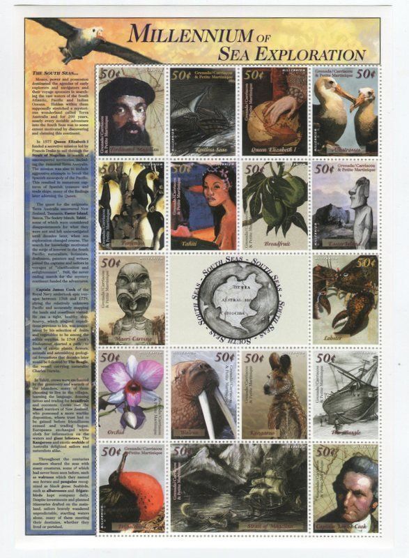 Alle Briefmarken: Block "Schiffe. James Cook". Grenada. – Neu und originalverpackt aus Basel von Butsch5