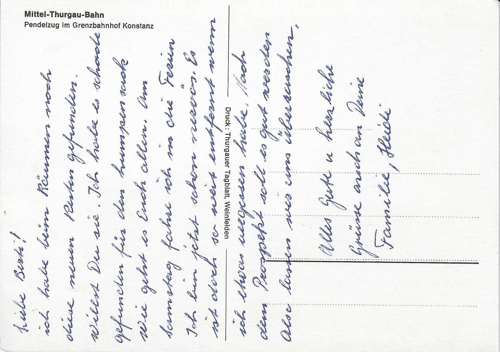 Cartoline postali: Mittel-Thurgau-Bahn – Usato da Rothrist venduto da Stranglehold 1