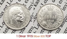 1 Dinar 1915 Silber Lot 5