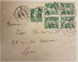 B32) K7II Kehrdruck im 4-Block auf Brief Kt. 3500. LP