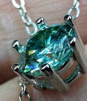 Collier argent avec diamant de moissanite de 1 ct certifié