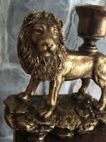 Kerzenständer Löwe in Gold Vintage/NEU