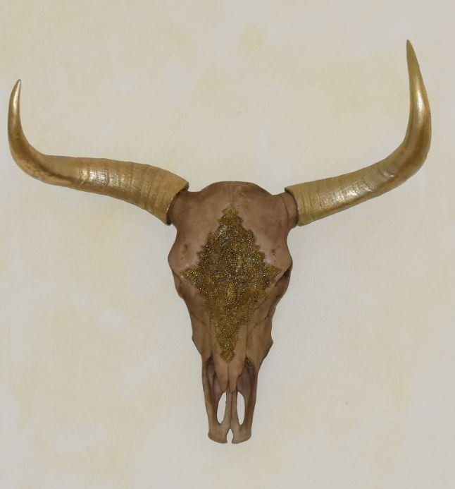 Tutte le decorazioni: Kuhschädel Deko gold – Nuovo e nell'imballaggio originale da Menziken venduto da _Goldis_ 4