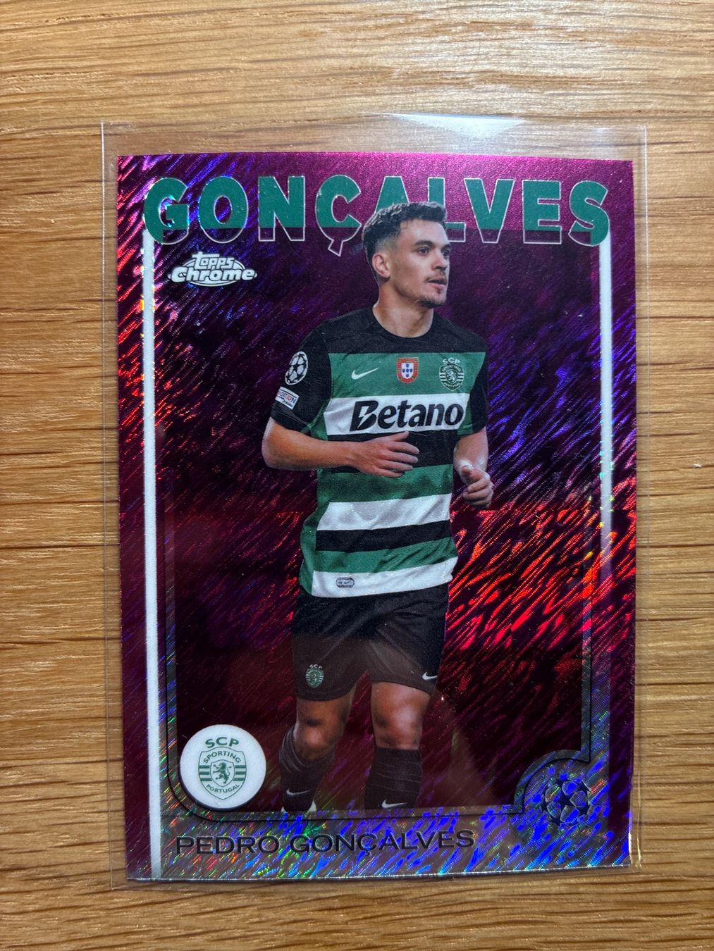 Topps Carte collezionabili: Topps Chrome Pedro Concalves Sporting Purple Shimmer – Usato da Wangenried venduto da Garagara
