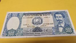 Bolivien 500 Pesos Bolivianos Banknote - Seltenes 1981