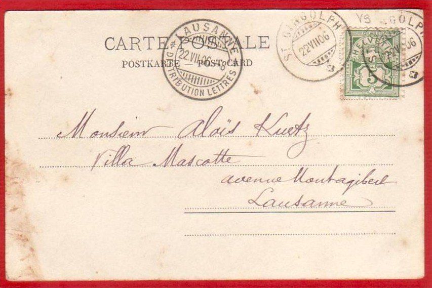 Cartes postales: RUE À ST. GINGOLPH 1906 – D'occasion à Grüningen par Kartenlaube 1