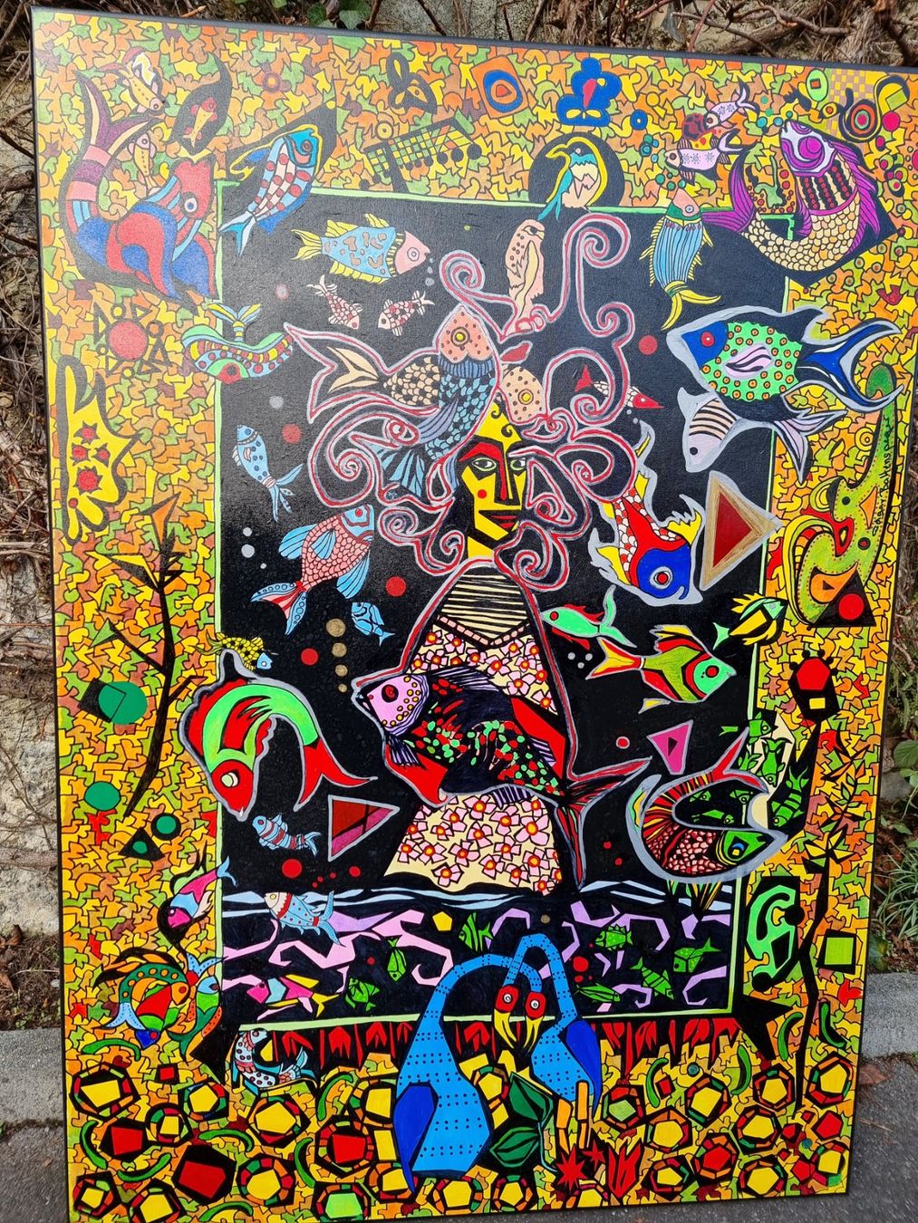 Dipinti: EDGAR BALTENSPERGER ORIGINAL ACRYL MISCHTECHNIK SIGNIERT – Usato da Gersau venduto da grafik-kunst 1