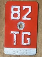 TG 82 - VELONUMMER - FAHRRADSCHILD - PLAQUE DE VELO - TG 82