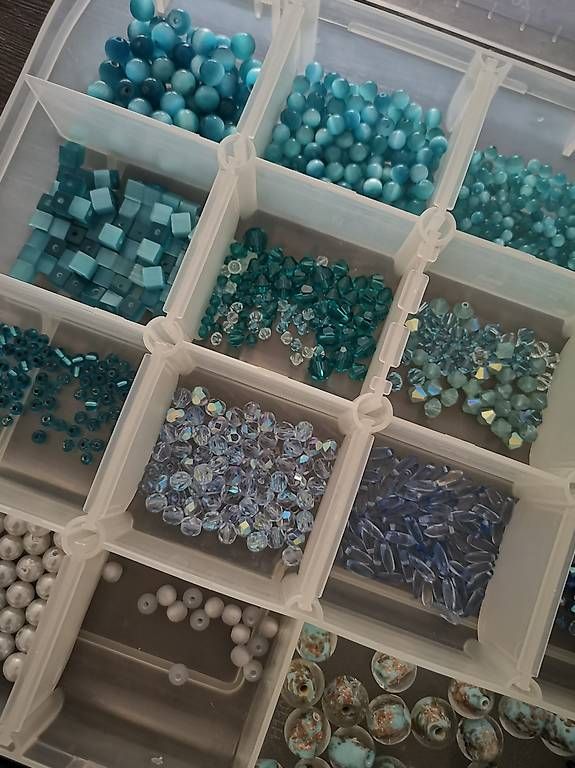 Perle (finte): Perlen Box Türkis – Usato da Rothenburg venduto da Priska_70 2