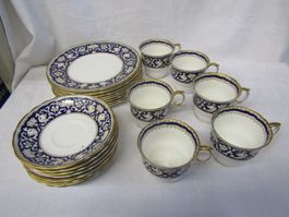 CROWN Tee -Set, Teeservice 22 Teilig  Englisch Porzellan
