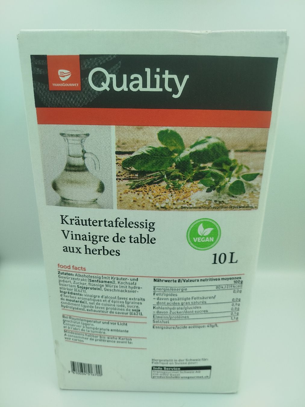 Cibi & Specialità: Kräutertafelessig 10 Liter – Nuovo e nell'imballaggio originale da Bäch SZ venduto da Swissy46