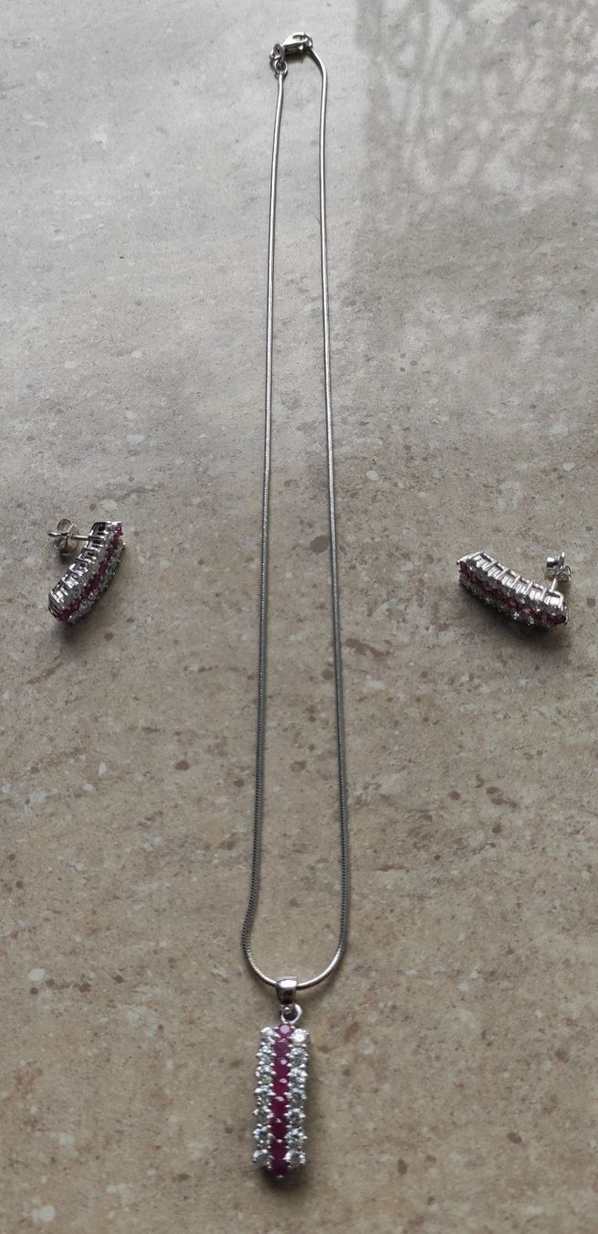 Catenine: Silber Set 925 (Halskette & Ohrstecker) – Nuovo (secondo la descrizione) da Miège venduto da gitarro68