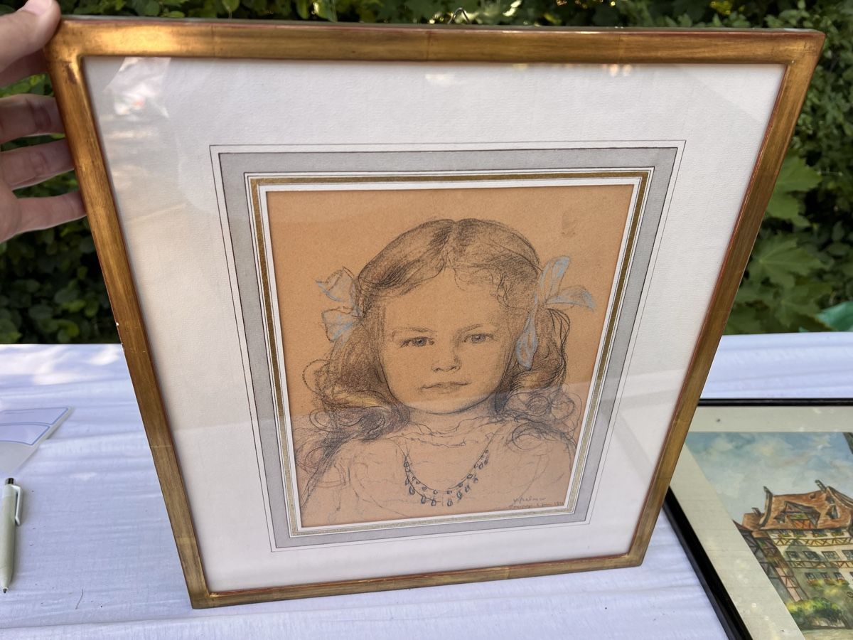 Foto & Immagini: Altes Bild Mädchen ,signiert (134) – Usato da Glattfelden venduto da maa_qcj8 1