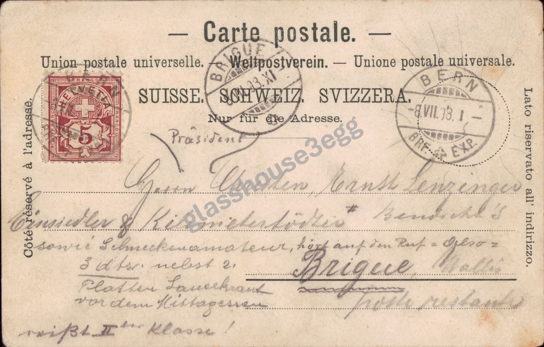 Cartoline postali: AK 1908 Kloster. Gruss aus Einsiedeln – Usato da Eggersriet venduto da glasshouse3egg 1
