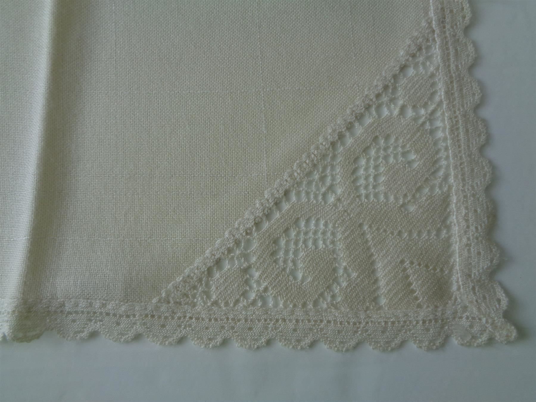 Decken: Tischdecke beige 79x79 cm. Polyacryl – Gebraucht aus Chur von omonia 1