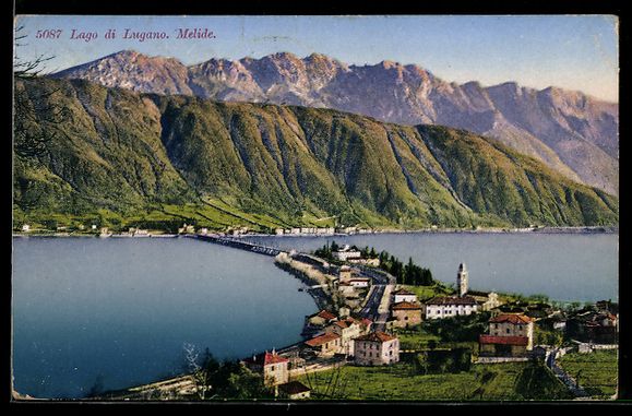 Cartes postales: AK Melide, Gesamtansicht – D'occasion à Berlin par bartko-reher