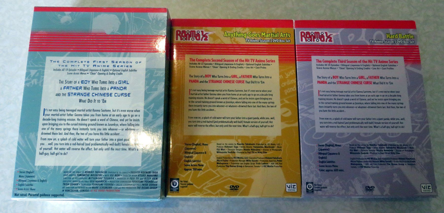 Tutti i DVDs: Ranma 1/2 Box Sets Staffeln 1-3 US Version – Usato da Hinwil venduto da Koyuko 2