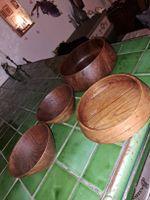 Teak Holzschschalen Set, 4-teilig,  Schalen, Vintage