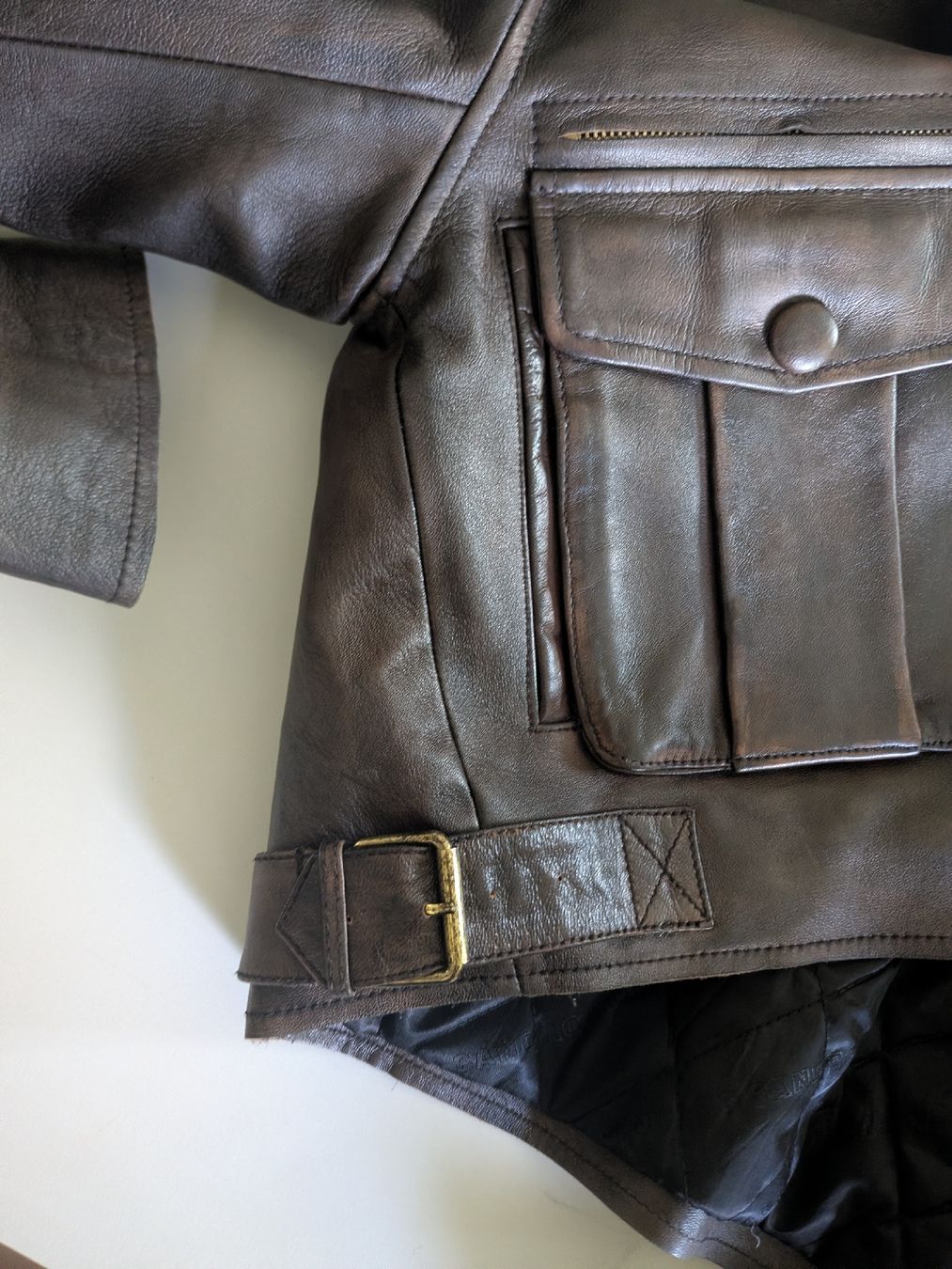 Sandro Jacken: SANDRO PARIS vintage brown leather jacket – Neu (gemäss Beschreibung) aus Vevey von ste_d5zv 4