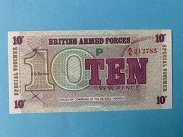 BRITISH ARMED FORCES - Special Voucher 10 Pence N.D. (1972)