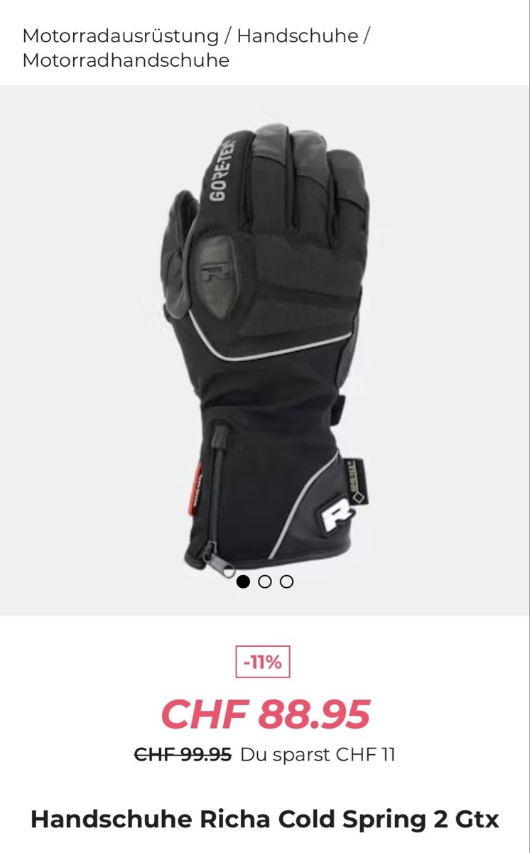 Guanti & manicotti: Handschuhe Richa Cold Spring – Nuovo (secondo la descrizione) da Zürich venduto da haschmet
