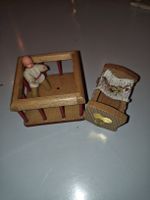 Puppenhaus Set Laufstall und Wiege kleine Puppe