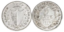 Luzern - Kanton 5 Batzen von 1813 (sehr schön +). Ab 1.--