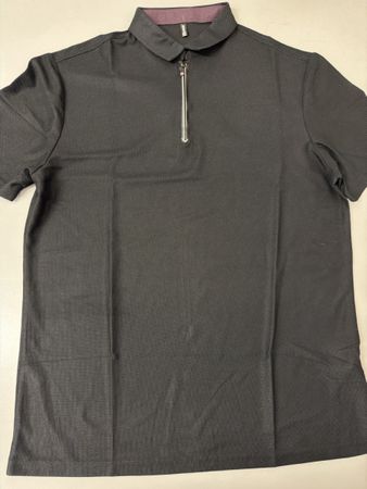 Polohemd kurzarm schwarz Reissverschluss Grösse XL neu