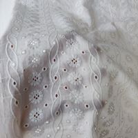 Baumwolle Batist Sangallo 1.55x1.40m Fiorini bianco bestickt
