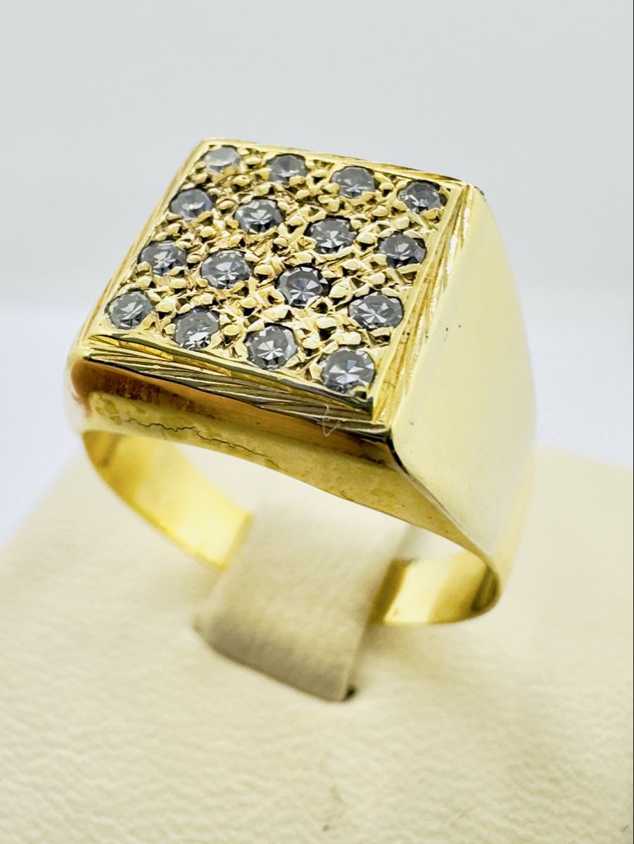 Ringe: 750/18 Karat Gold Ring mit 032 Ct Brillanten – Gebraucht aus Murg von MTGold 2