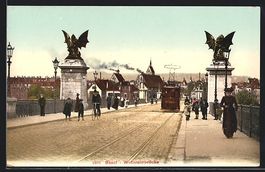 Basel, Strassenbahn auf der Wettsteinbr