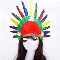 Halloween Farbe Feder Kopfbedeckung Stil Party Accessoires