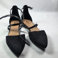 Schwarze Sandalen mit Spitze Graceland – Größe 38