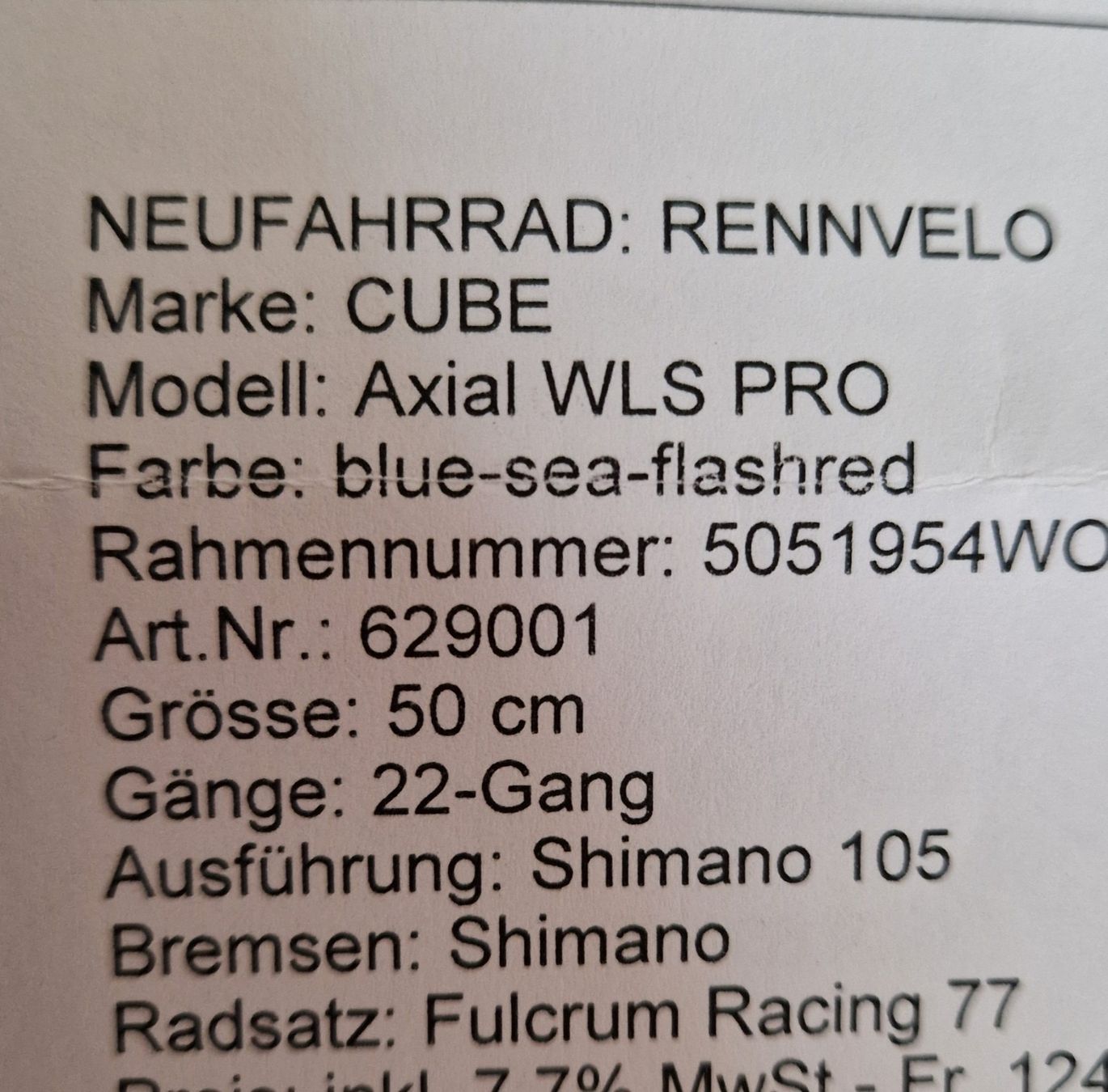 Velos: Rennfahrad, Rennvelo – Gebraucht aus Thayngen von Lan222 8