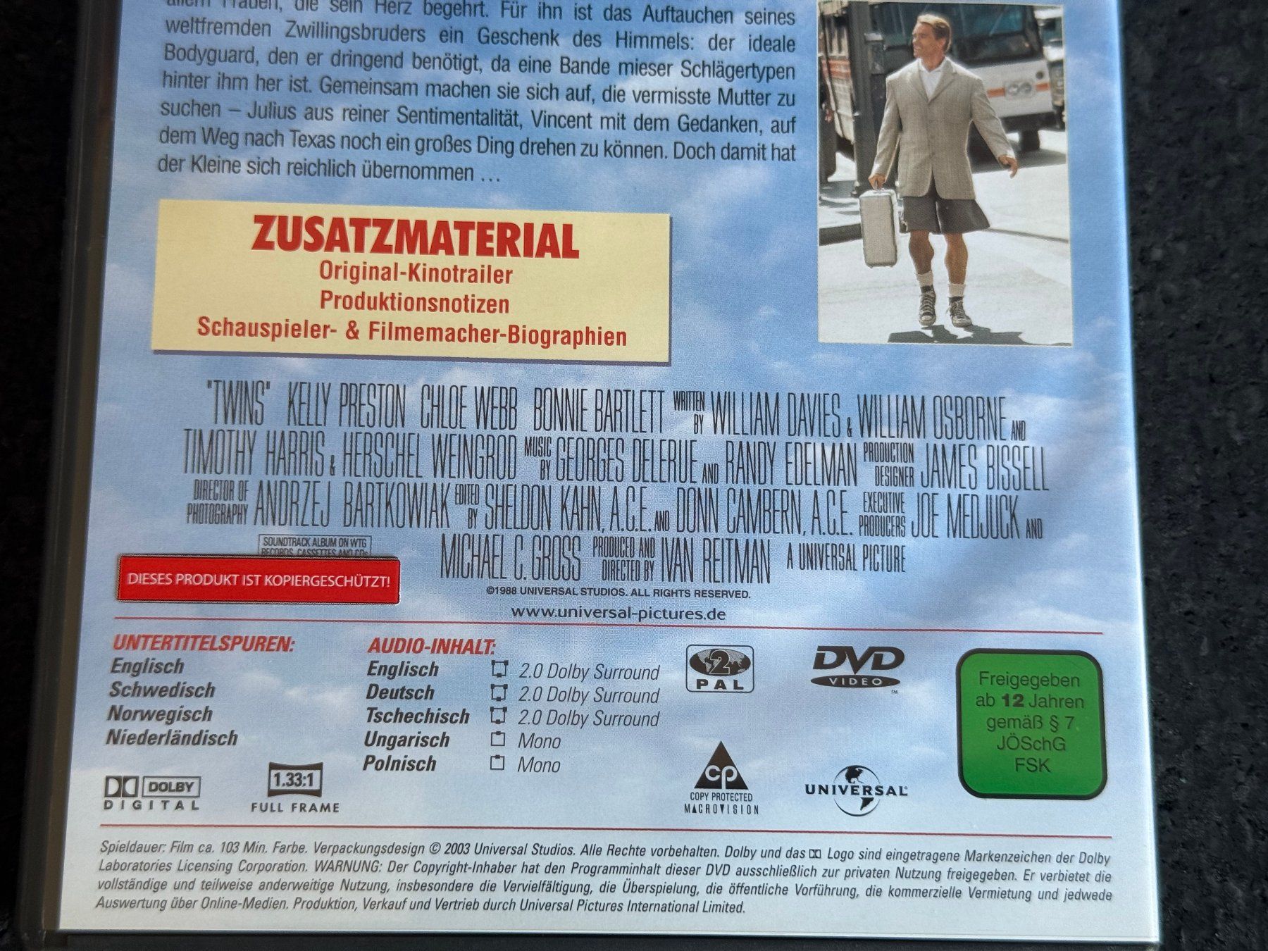 Tous les DVDs: Zwillinge "Twins" DVD EN/DE/CZ/HU/PL Schwarzenegger - DeVito – D'occasion à Fribourg par tschjoly 3