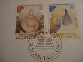 Liechtenstein Set FDC 1983, 7 Belege