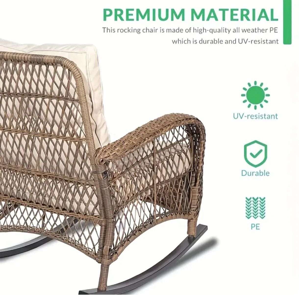 Sedie: Outdoor Rattan - Schaukelstuhl – Nuovo e nell'imballaggio originale da Hohenrain venduto da cars77 4