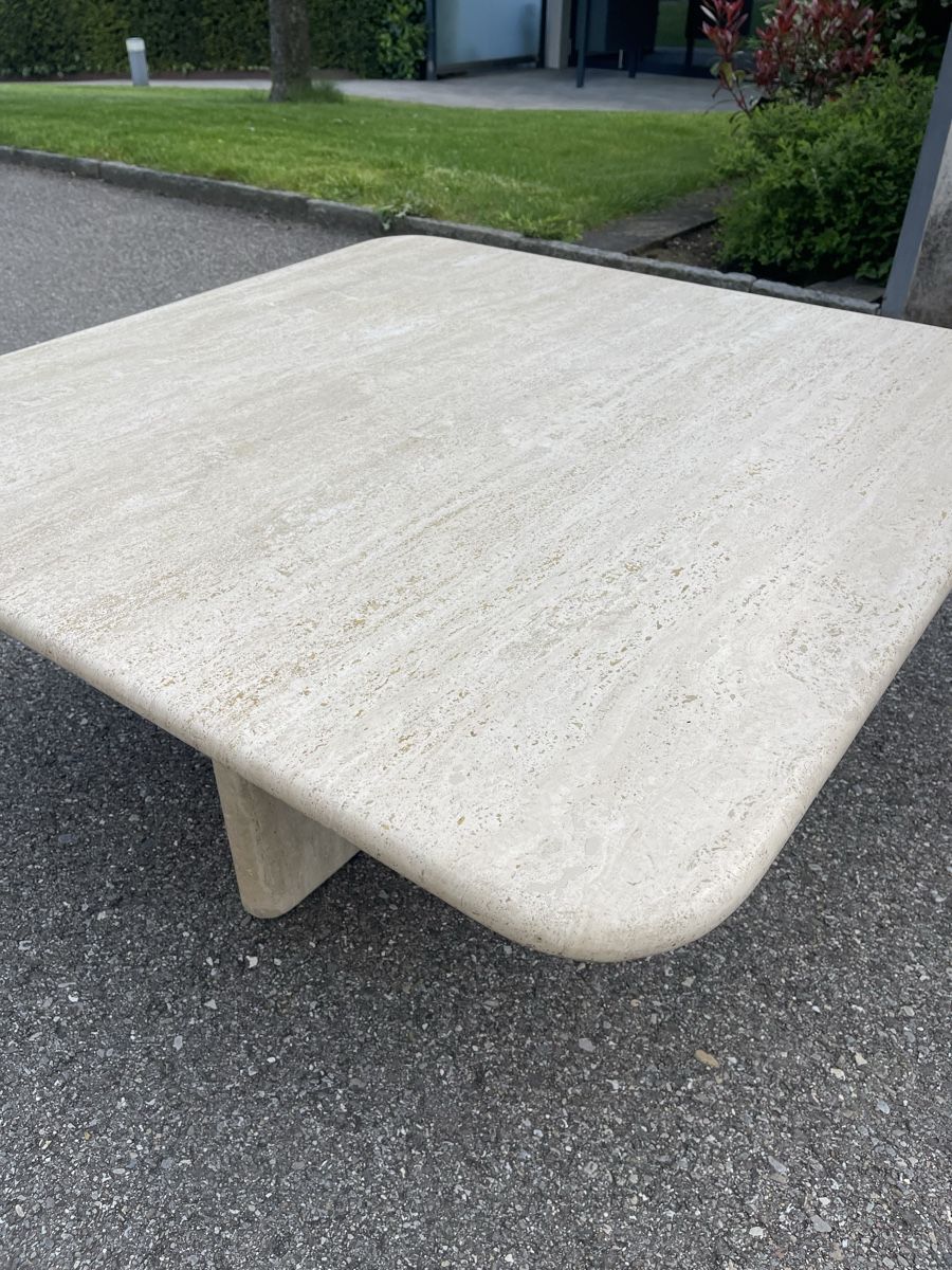 Tavoli: Travertin Couchtisch 100x100 cm – Usato da Grenchen venduto da Nur_2540 1