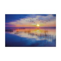 LED Bild 60 x 40 cm Sonnenaufgang Wasser