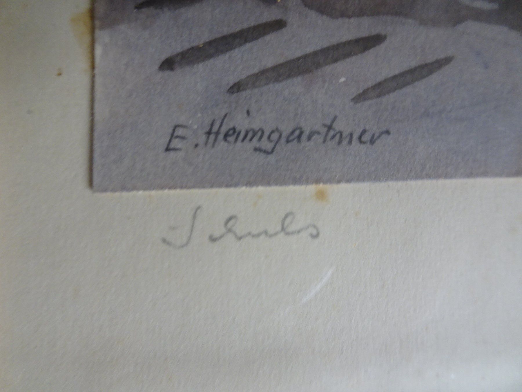Gemälde: E.Heimgartner Dorfszene Schuls Graubünden Aquarell – Gebraucht aus Siebnen von niki61 2