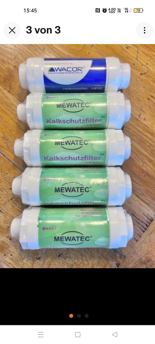Docce: Dusche wc entkalkfilter 4 stück – Nuovo e nell'imballaggio originale da BASEL venduto da elginch