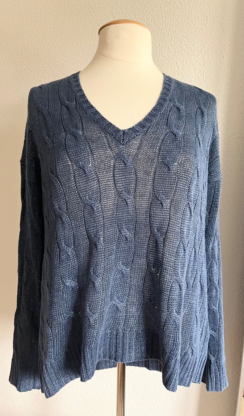 Ralph Lauren Maglioni & Felpe: Ralph Lauren: Pullover, V-Neck, 100% Leinen, oversized, M L – Usato da Luzern venduto da ellitussi 1