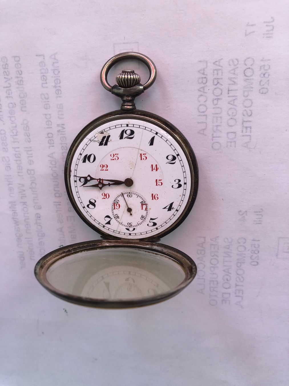 Uhren: Vintage Taschenuhr Silber – Gebraucht aus Biel/Bienne von winnertaco 1