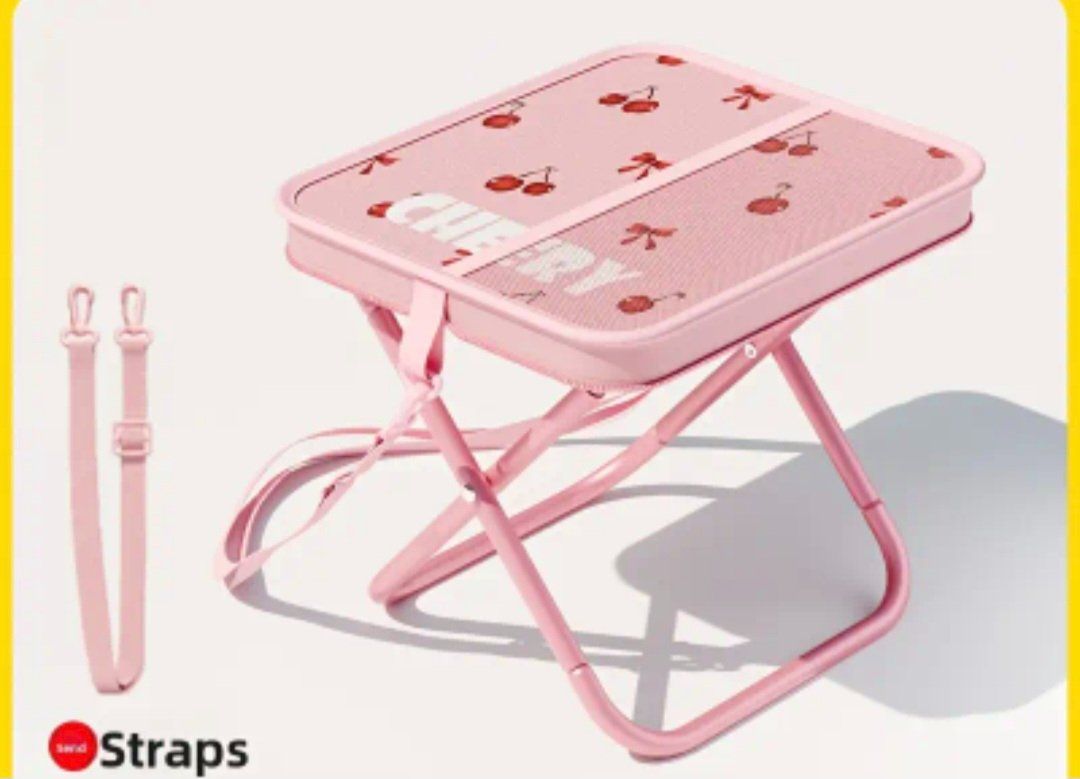 Sedie: Klappstuhl, rosa mit Kirschmuster – Nuovo e nell'imballaggio originale da Baden venduto da rocket85